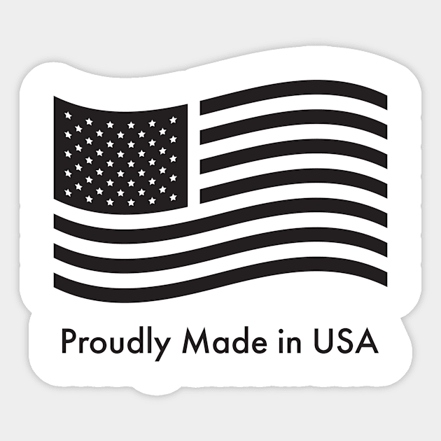 Proudly made in the USA Sticker by Montanescu